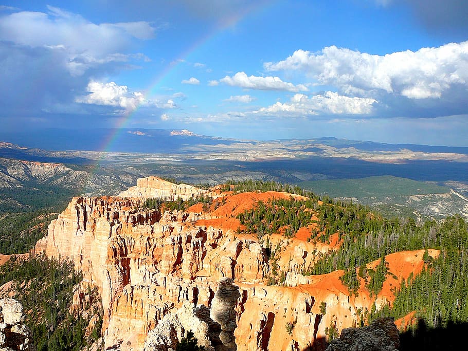 nacional, parque, Rainbow Point, Parque Nacional Bryce Canyon, Utah, fotos, paisajes, majestuoso, dominio público, arco iris