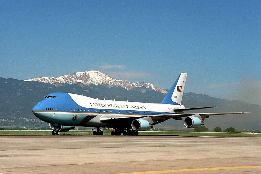 Air Force One, Avión, Tierra, Estados Unidos, presidente, jet, transporte, gobierno, aeropuerto, pista del aeropuerto