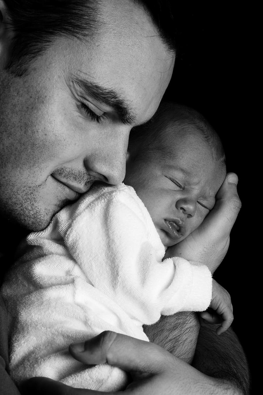 赤ちゃん, 男の子, 子供, 抱きしめる, かわいい, パパ, 父, 幸せ, 保持, 抱擁