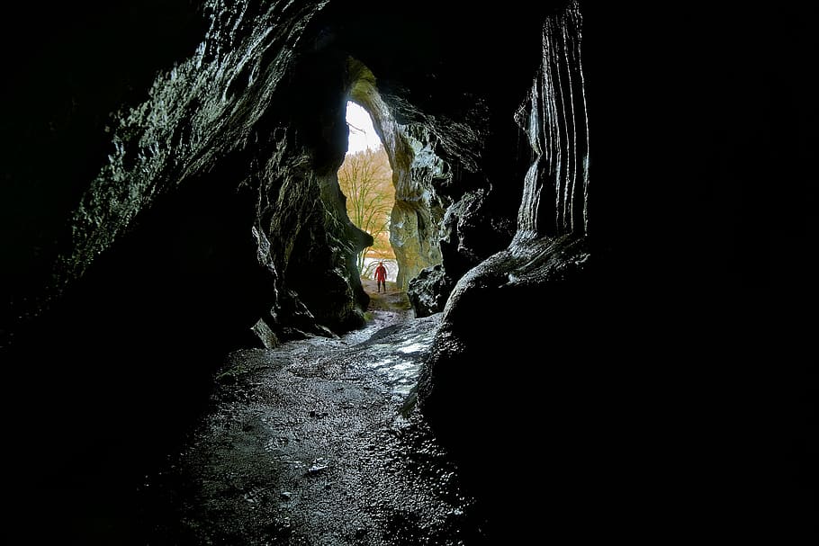 porche, cueva, espeleología, reflejo, túnel, roca, interior, arquitectura, roca - objeto, dirección