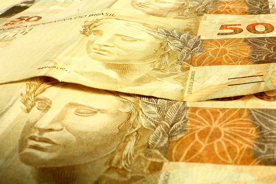 50 brasilian reaise banknote, money, note, real, fifty dollars, brazilian currency, brazil, economy, salary, 10th terceiroa
