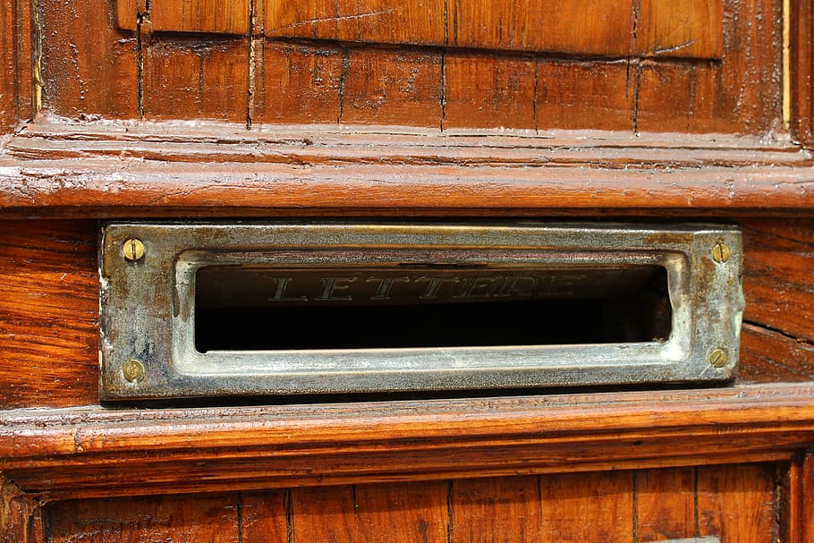 Mail Slot, Letters, Correspondence, mail, postbox, letterbox, wood - material, old-fashioned, communication, day