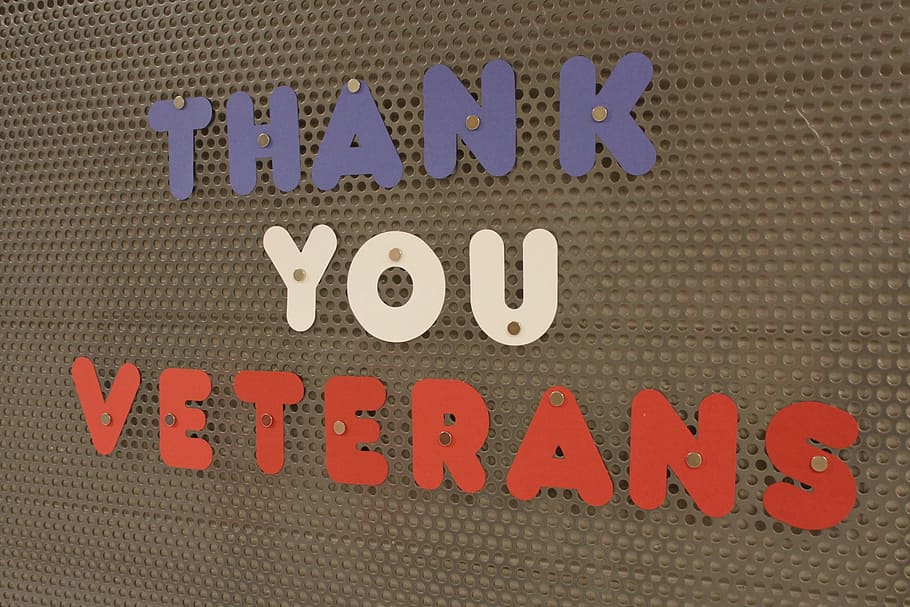 terima kasih, dekorasi dinding veteran, veteran, merayakan, liburan, peringatan, tentara, Amerika, bendera, bersenjata