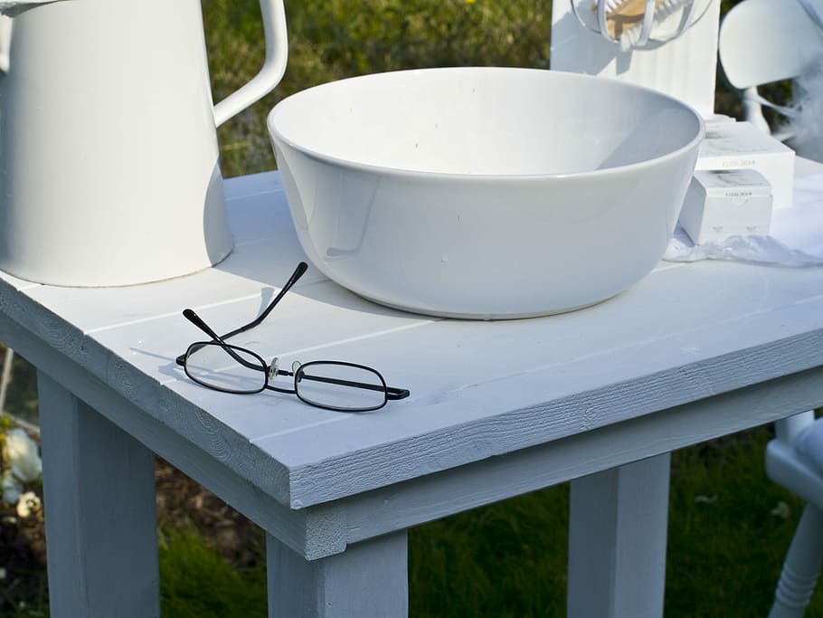 Bowl, Wash, Soap, Clean, Set Up, outdoors, day, architecture, close-up, white color