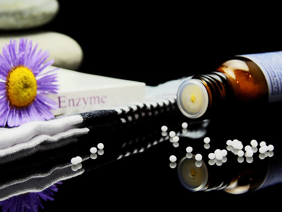 purple, flower, bottle, globuli, medical, bless you, homeopathy, cure, naturopathy, medicinal products