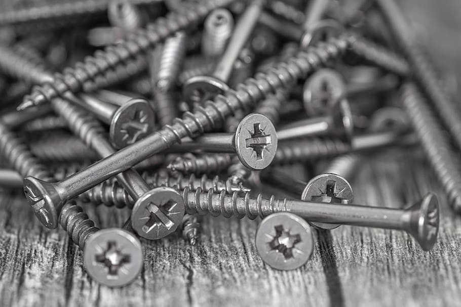 stainless steel screws, stainless steel, screw, steel, industry, metal, shiny, tool, hardware, iron