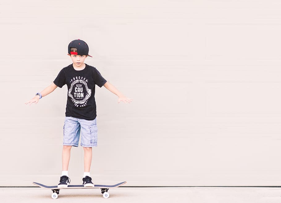 skateboarding, boy, balance, skateboard, recreation, sport, skater, full le...