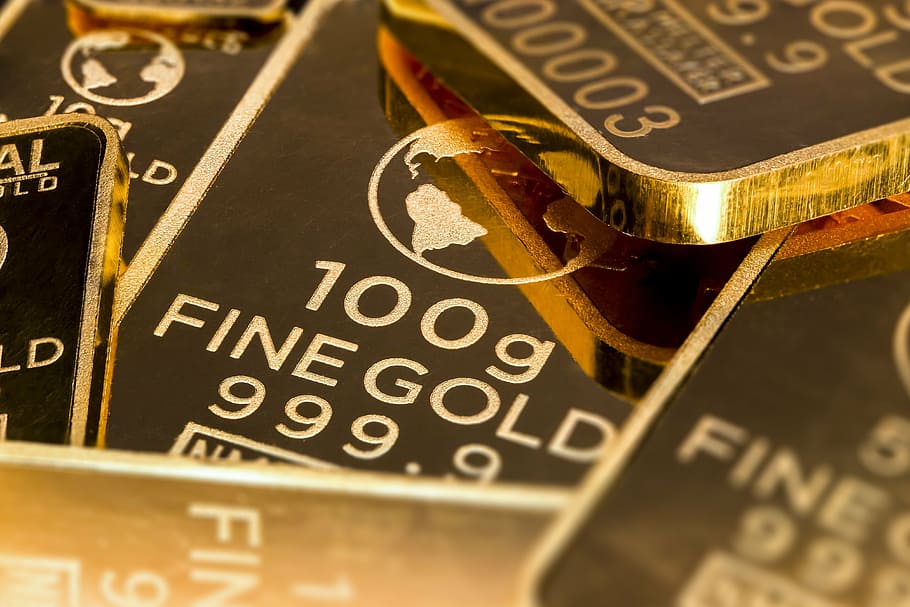 100 g, bem, barra de ouro, ouro é dinheiro, loja de barra de ouro, ouro, dinheiro, negócios, compras, investimento