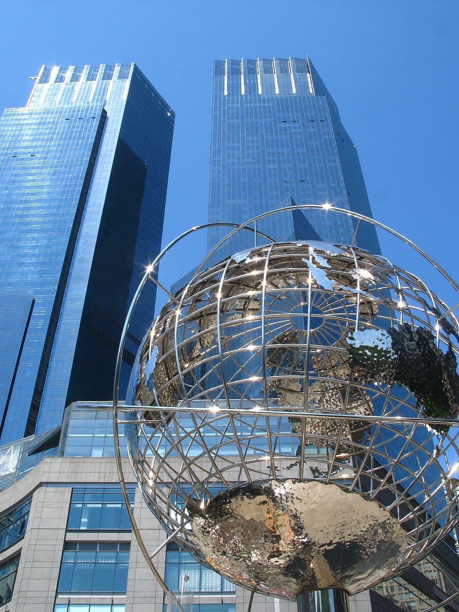 torres de triunfo, globo terráqueo, tierra, corporaciones, nueva york, negocios, mundo, planeta, mundial, globalización