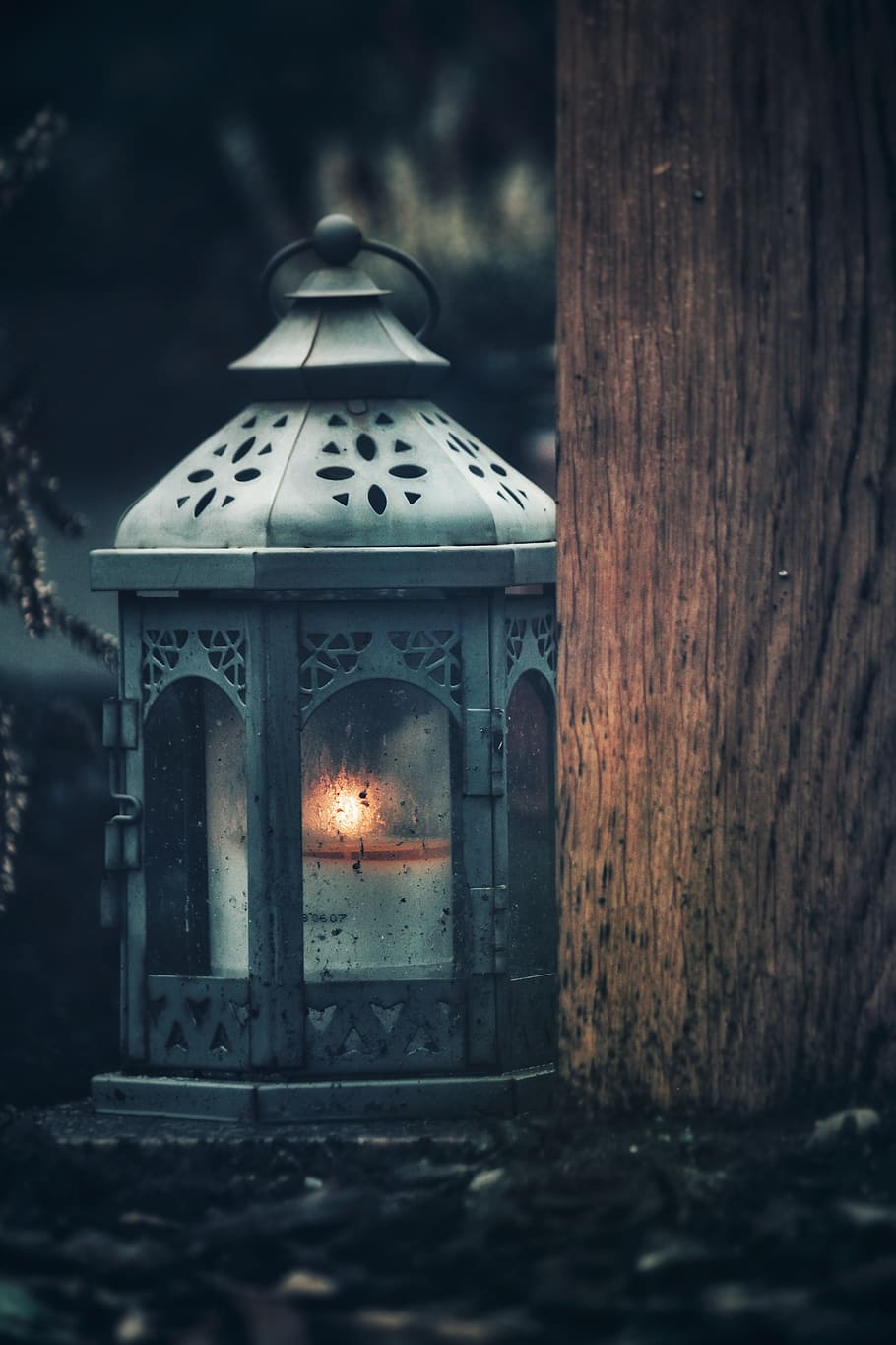 lantern, light, candle, cemetery, darkness, shining, ground, harmony, peaceful, fire