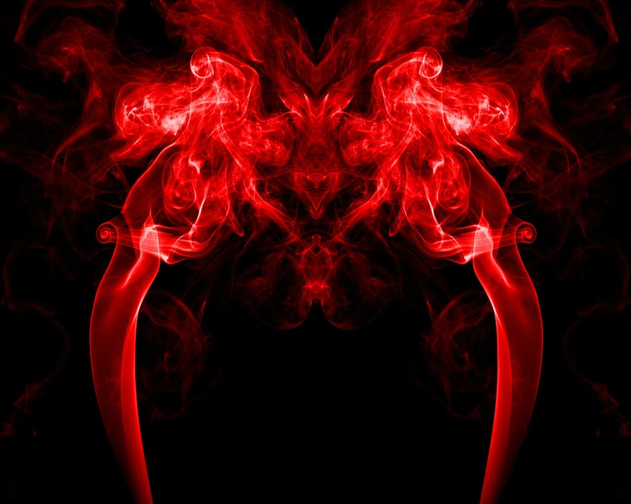 rojo, ola, digital, papel pintado, fumar, abstracto, color, parte del cuerpo humano, ciencia, fondo negro