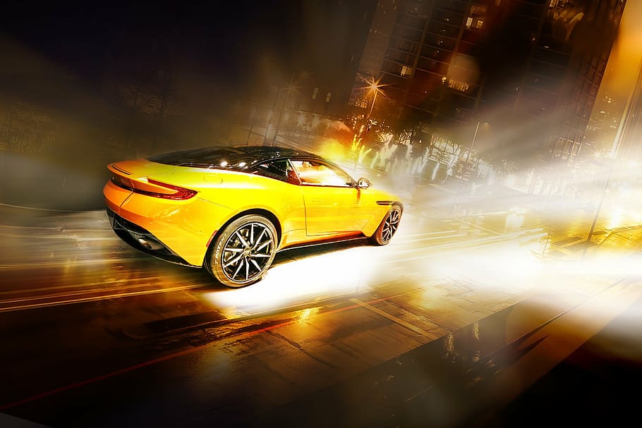 screenshot photo, yellow, coupe, digital, wallpaper, car, race, rally, speed, the vehicle