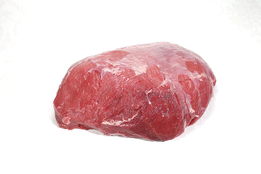 raw meat, beef, carving, ox, raw, meat, trimmed, food, beef top round, the topside