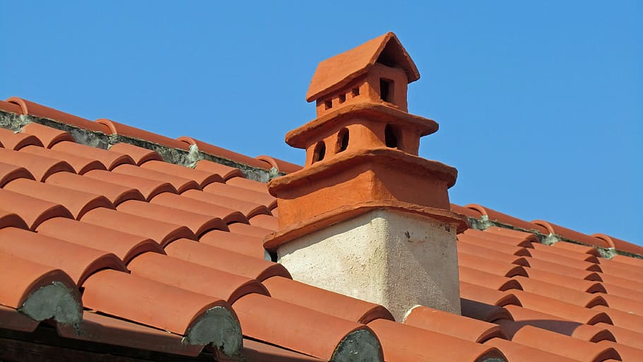 carnuntum, telha, conduta, roma antiga, reconstrução, chaminé, telhado, telhado telha, arquitetura, vermelho