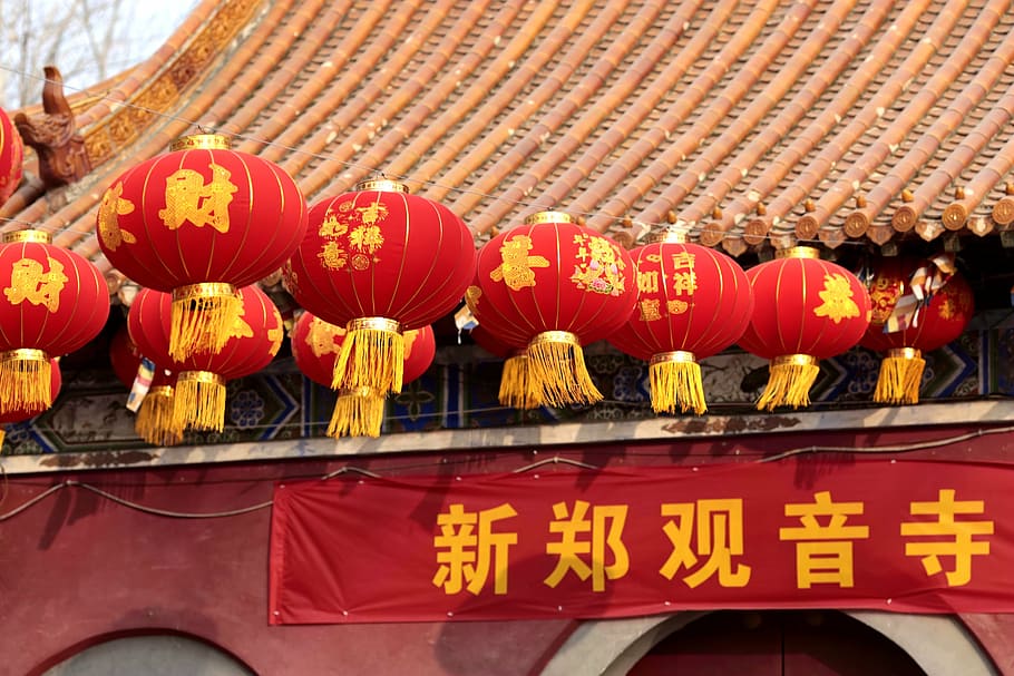 templo de zheng guanyin, ano novo chinês, lanterna, ano novo, culturas, ásia, cultura chinesa, china - leste da Ásia, cultura do leste asiático, vermelho