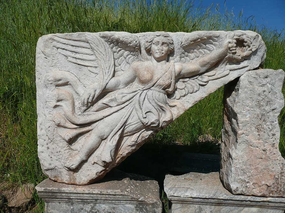 女神, 勝利, ナイキ, 勝利の女神, エフェソス市, トルコ, ギリシャの神, オリンポス山, シンボル, 黄金のサンダル