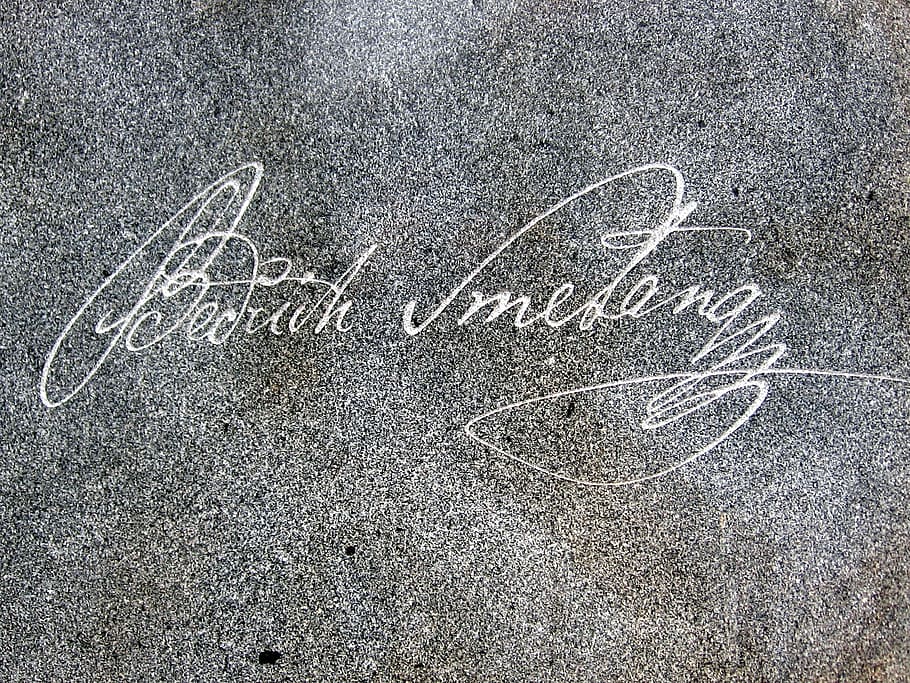 signature, name, lettering, smetana, musician, composer, monument, stone, western script, text