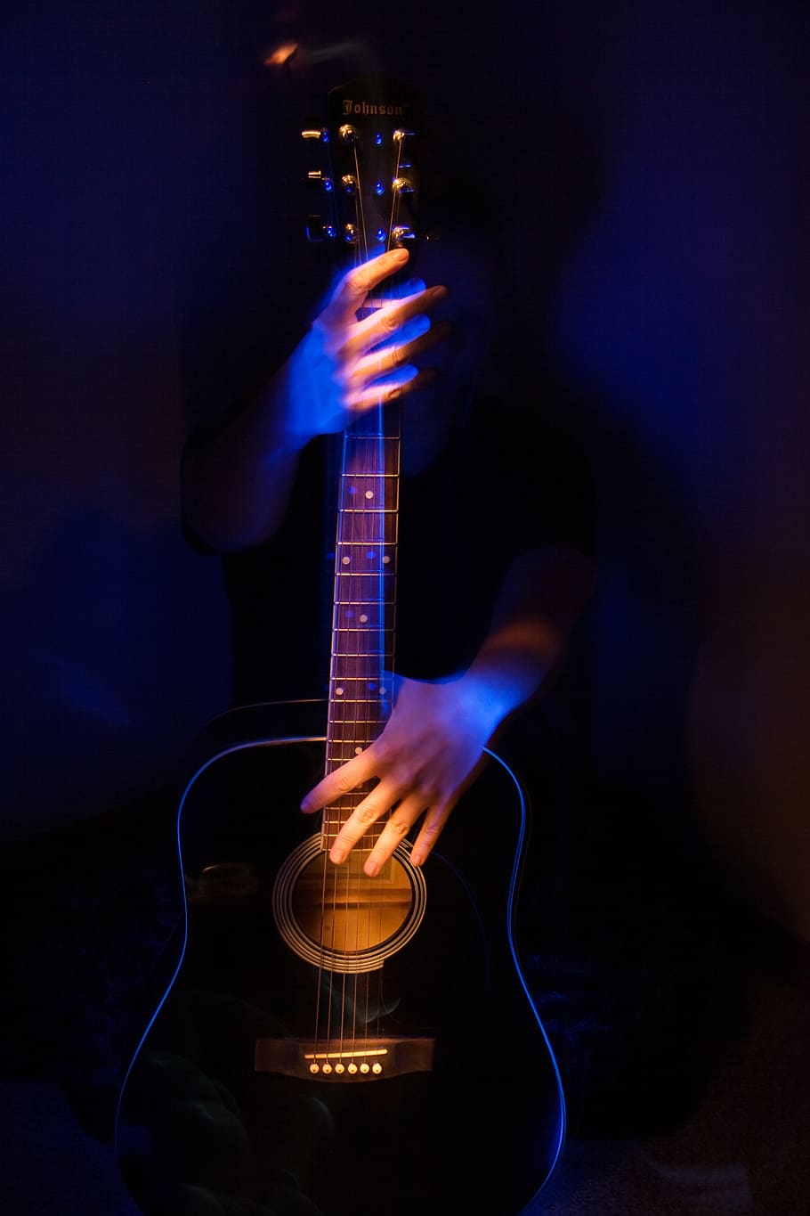 music, guitar, instrument, light, painting, musical instrument, string instrument, arts culture and entertainment, artist, musician
