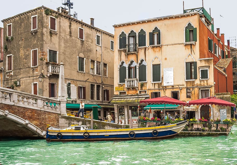 Canale Grande, barco, Venecia, canal, Italia, agua, ciudad, embarcación náutica, exterior del edificio, arquitectura