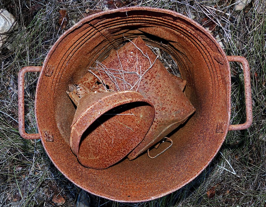Iron, Oxide, Still Life, Old, Ruin, iron, oxide, circle, rusty, outdoors, day