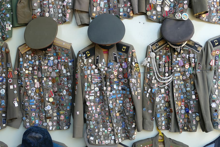 military, soldier, uniform, cap, jacket, order, russia, samarkand, uzbekistan, central asia