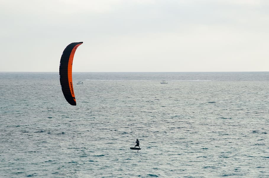 kite-surfer, kite, surfer, sport, sea, fun, kiteboarding, active, extreme, kite boarding