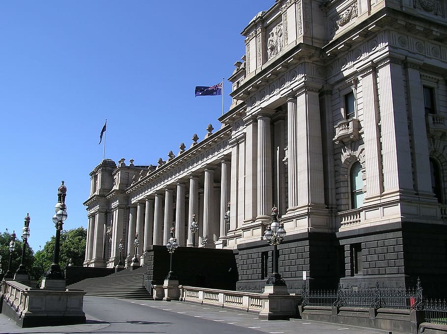 parliament, building, architecture, urban, government, city, historic, melbourne, australia, built structure