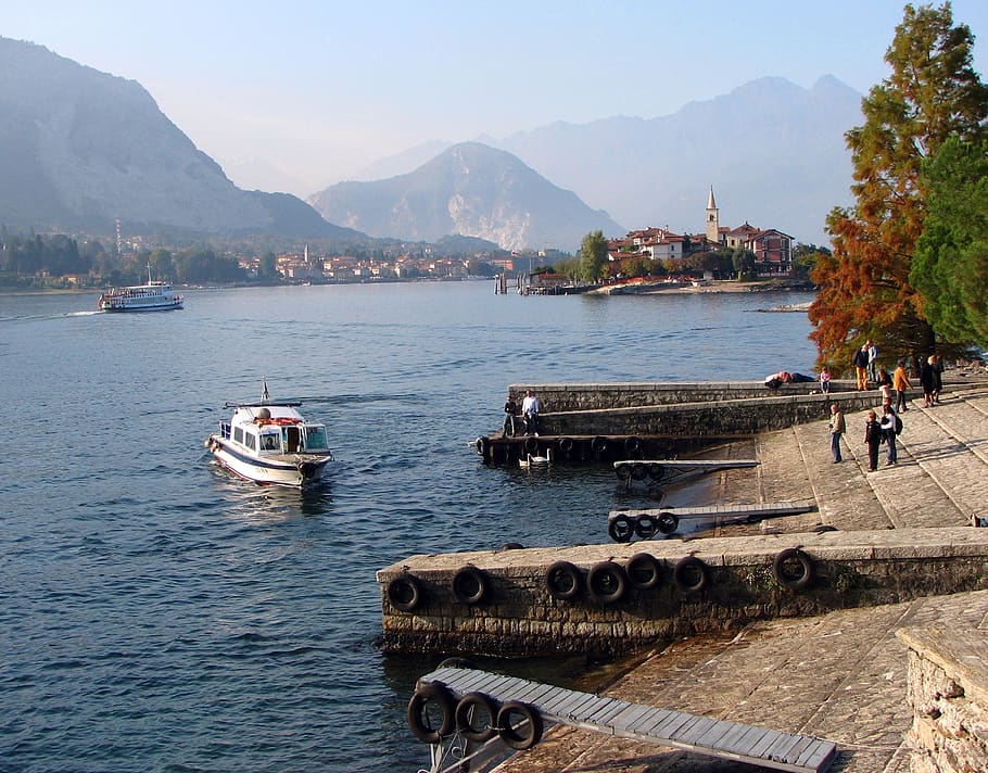 Lago Maggiore, Lago, Italia, agua, embarcación náutica, montaña, transporte, modo de transporte, cordillera, mar