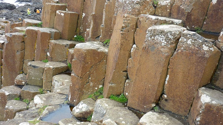 Basalto, Calzada, Columnas, Norte, Irlanda, Antrim, hexagonal, volcánico, piedra, roca