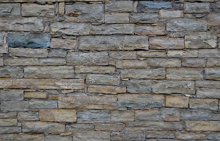 closeup, multicolored, brick wall, Wall, Stone, Texture, Blocks, Stacked, background, rough