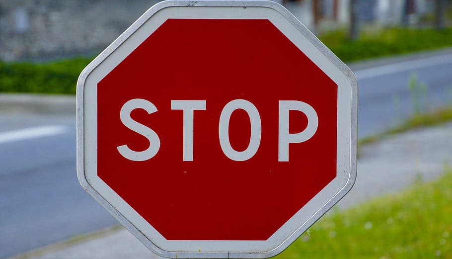 tanda jalan berhenti, panel, berhenti, pensinyalan, jalan, lalu lintas, tanda jalan, indikasi, merah, kode jalan raya