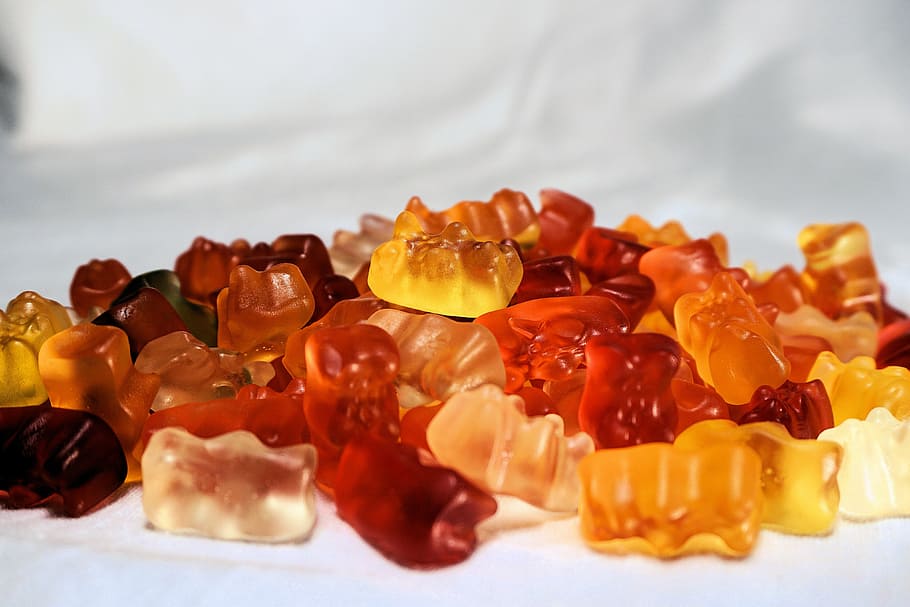 gummibärchen, colorful, sweet, gummi bears, gelatin, nibble, delicious, bears, fruit gums, bear