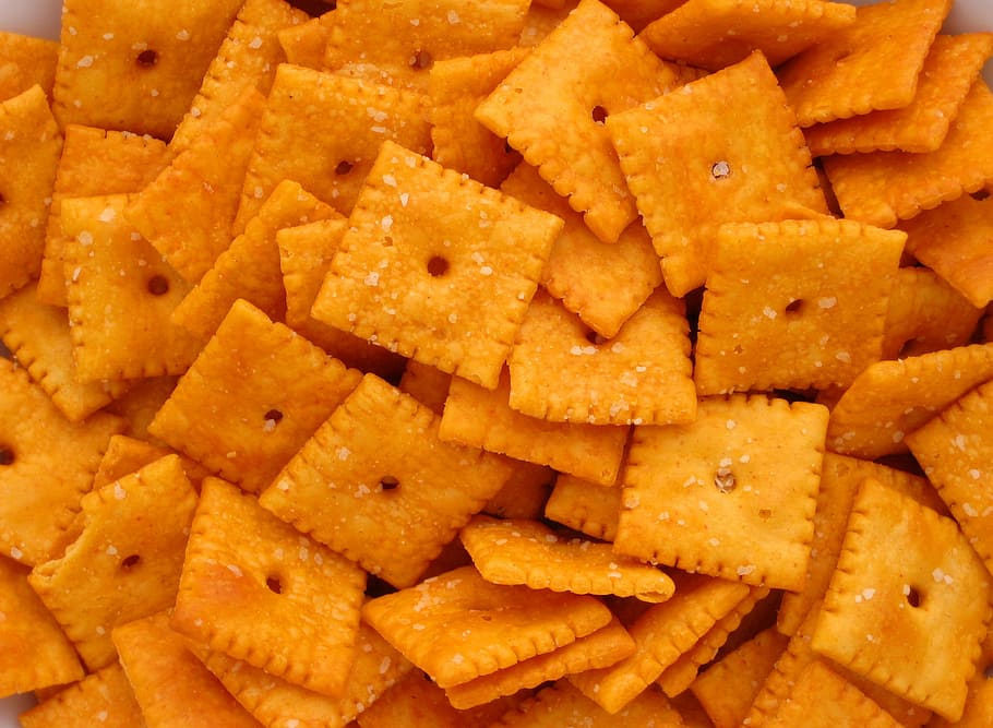 food, eat, diet, cheez it, crackers, food and drink, large group of objects, close-up, sweet food, freshness