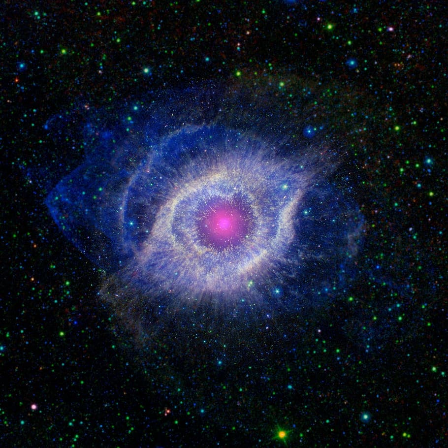 らせん星雲, NGC 7293, 宇宙, 惑星状星雲, NASA, らせん, ハッブル, 宇宙望遠鏡, 彗星ノット, 星座水瓶座