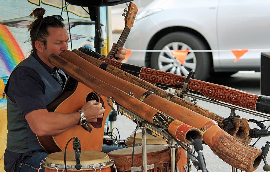 alleinunterhalter, didgeridoo, australia, wind instrument, traditional, aboriginal, instrument, mode transportation, | Pxfuel