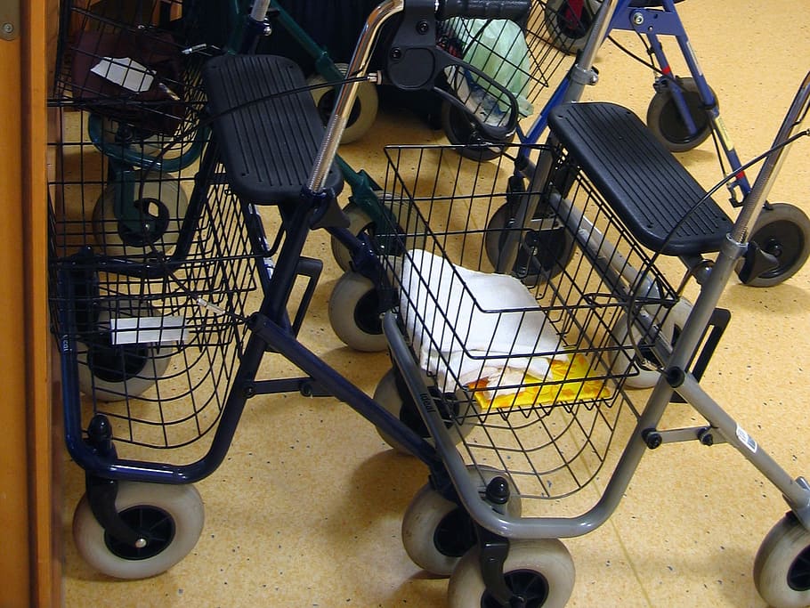 Walker, Retirement Home, rollator, security, mobility, age, old, transportation, bicycle, mode of transport