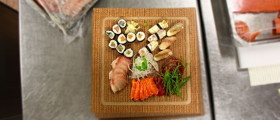 miki dish, sushi, sashimi, dish, kitchen, food, eat, foods, edible, alimentari