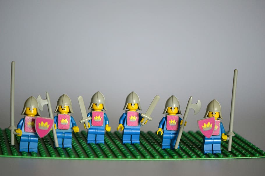 lego toy soldiers, Lego, Toy soldiers, legos, plastic, public domain, toy, in a row, childhood, day