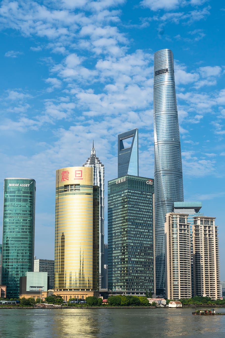 shanghai, skyscraper, china, metropolitan, architecture, built structure, building exterior, sky, water, waterfront