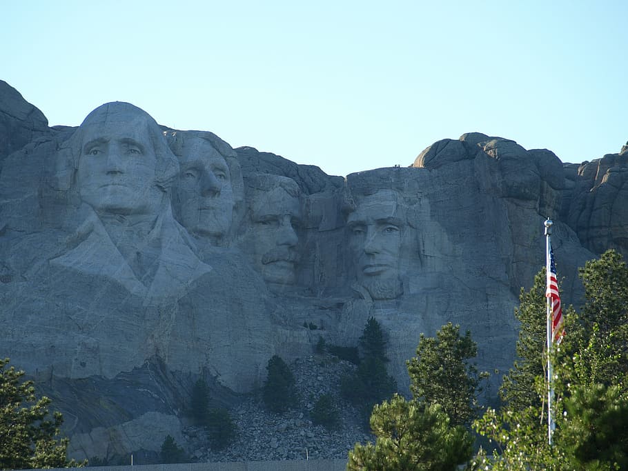 south, dakota, South Dakota, Abraham Lincoln, mount rushmore, united states, mountain, monument, memorial, george washington präsidentenköpfe