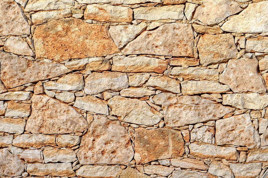 pared, piedra natural, tradicionalmente, Creta, Grecia, muro de piedra, mampostería, estructura, patrón, fondo