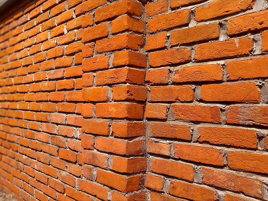 Brick Wall, Bricks, Building, Texture, block, aged, construction, backdrop, cement, concrete