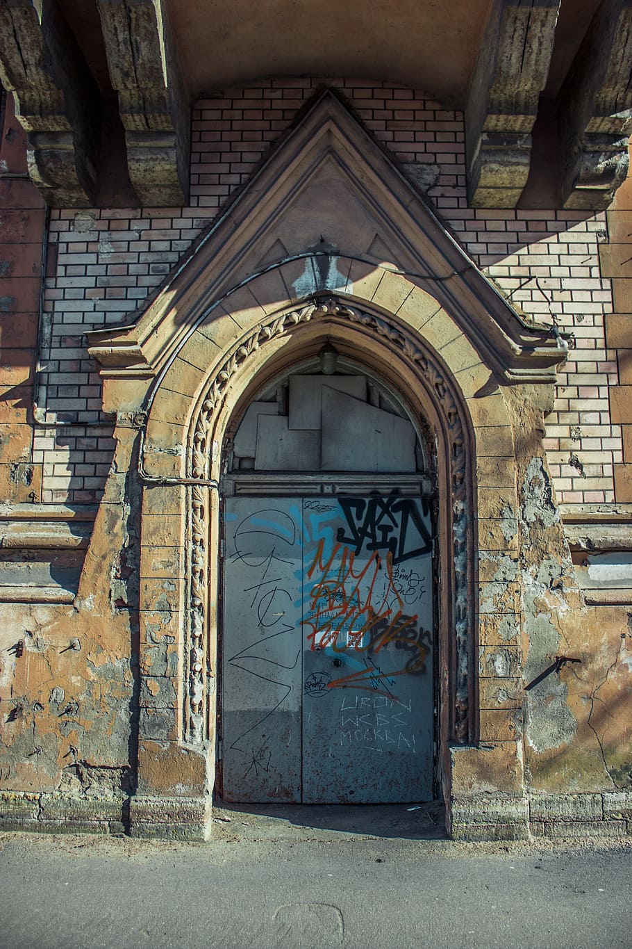 gray steel door, architecture, old, door, religion, church, building, travel, wall, street