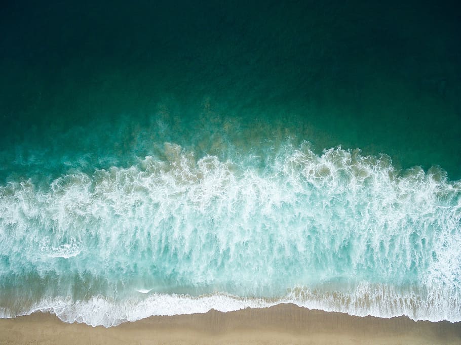 ondas do mar, mar, oceano, azul, água, ondas, natureza, branco, areia, praia