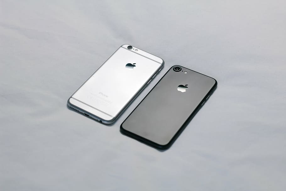 negro, iphone 7, espacio, gris, iphone 6, textil, foto, plata, iphone, móvil
