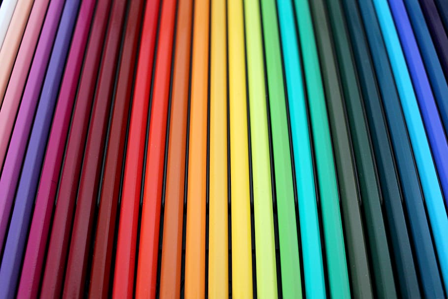 banyak tabung berbagai macam warna, Pensil, Warna, Sekolah, menggambar, warna-warni, alat tulis, pena, pensil warna, cat