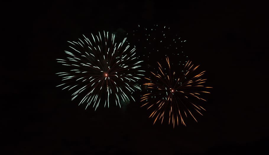 fireworks display, Fireworks, New Year, Christmas, night, firework display, celebration, black color, firework - man made object, firework