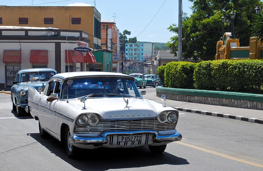 plymouth, antique, vintage, car, automobile, historic, old-fashioned, taxi, cuba, parade