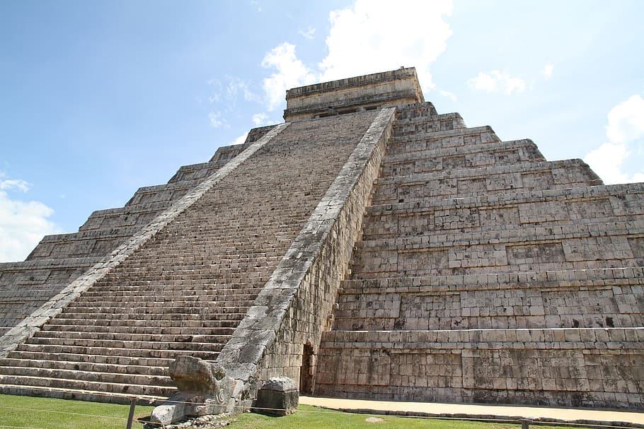 México, durante el día, pirámide, las ruinas de, los mayas, los aztecas, arqueología, tiempos antiguos, viejos, monumentos