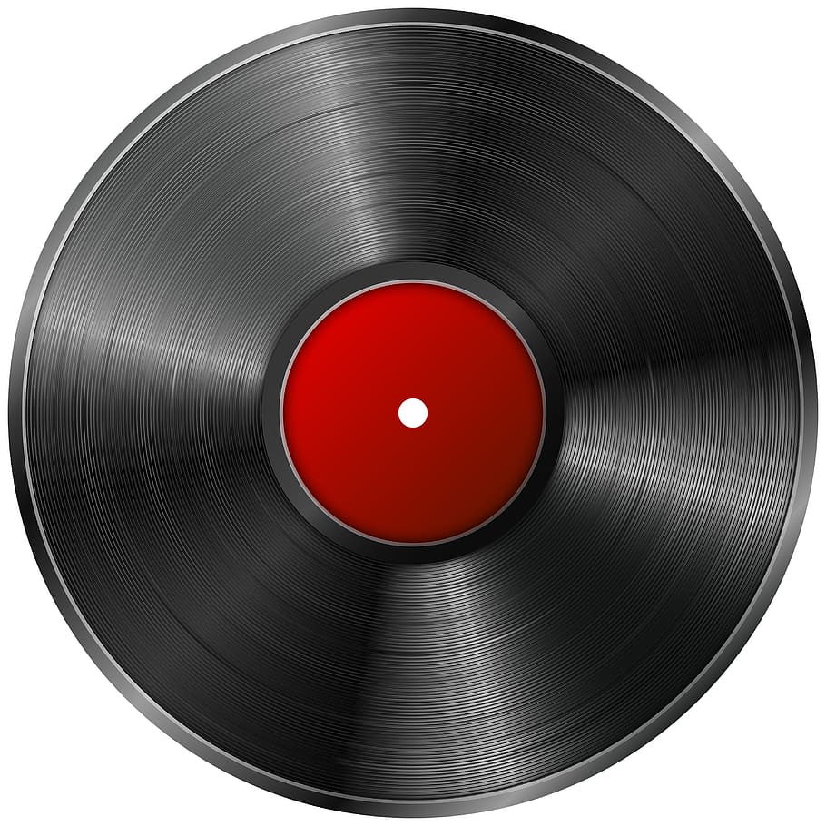 hitam, merah, figur vinil, rekaman fonograf, vinil, audio, suara, gramofon, meja putar, alur
